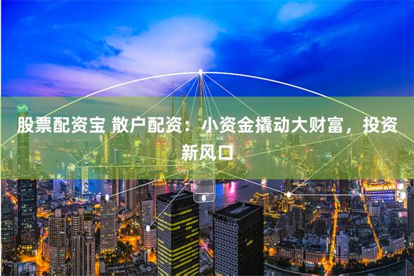 股票配资宝 散户配资：小资金撬动大财富，投资新风口